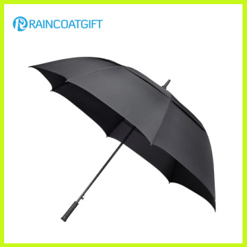 30 Zoll Single Layer Fiberglas Rahmen Schwarz Long Golf Umbrella